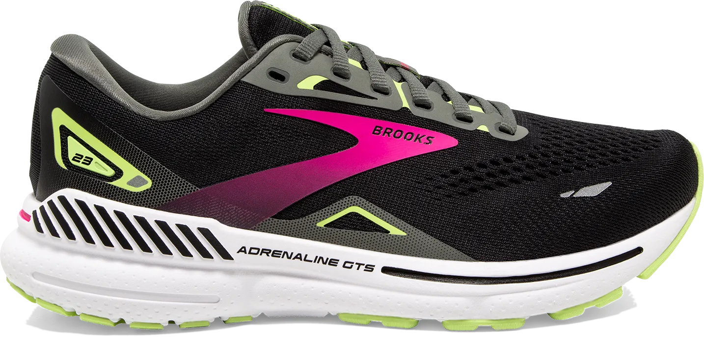 Women's Adrenaline GTS 23 WIDE (037 - Black/Gunmetal/Sharp Green)