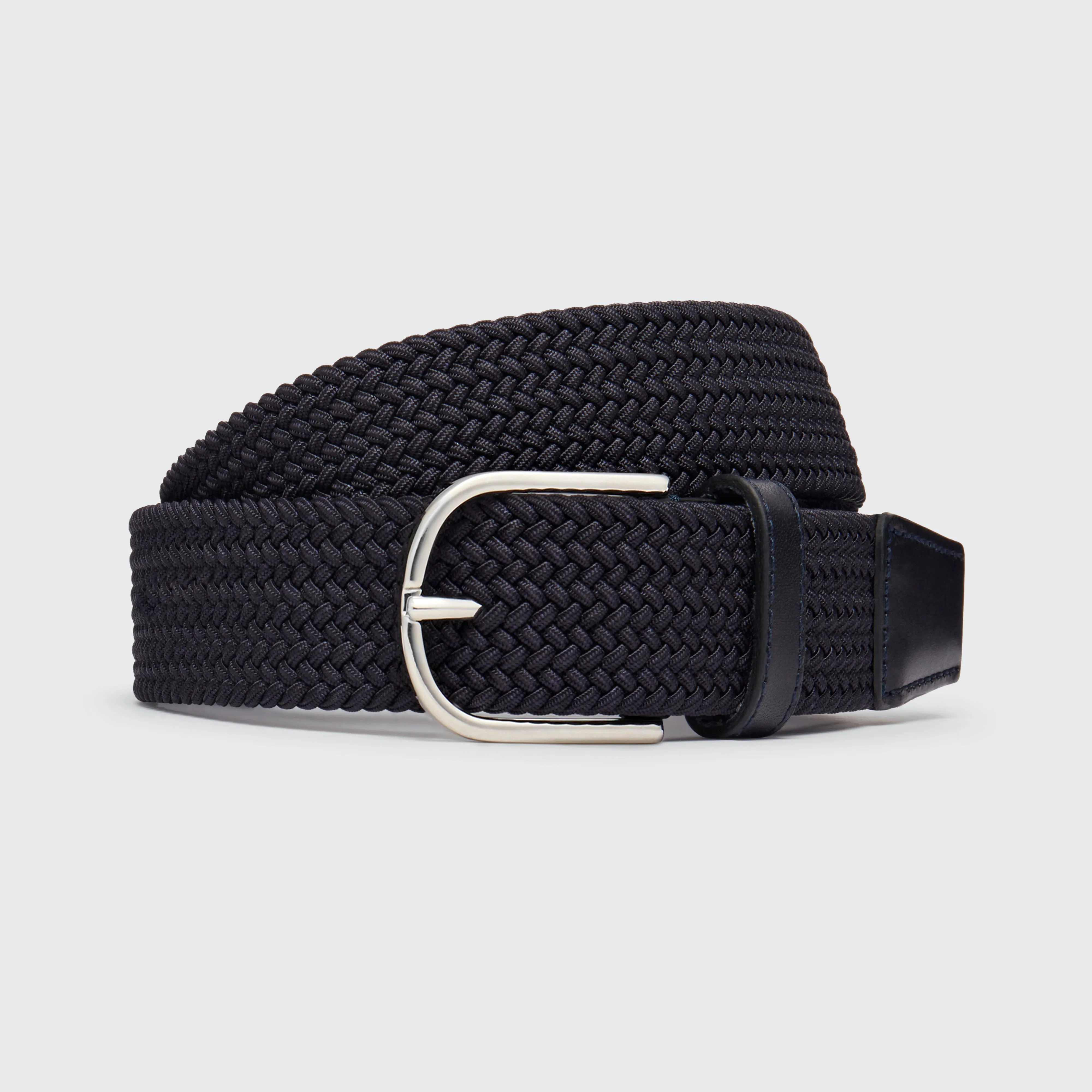 Woven Belt Rayon Navy 35mm